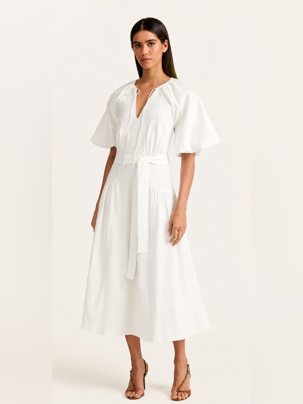 Reiss White Midi Dress